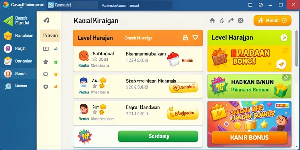 Beragam hadiah menarik menanti di setiap level.